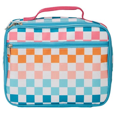 plaid metal lunch box|checkered lunch box.